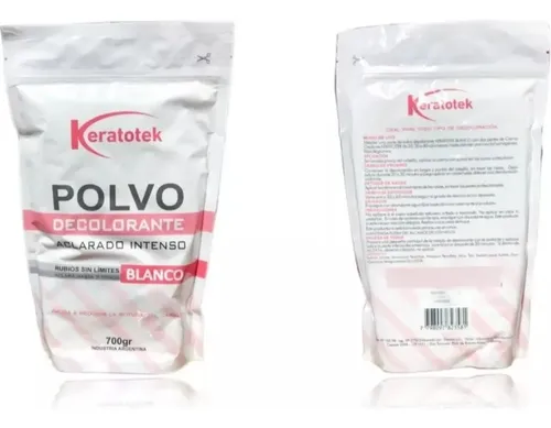 Polvo Decolorante Blanco Keratotek 700g 7 Vol.