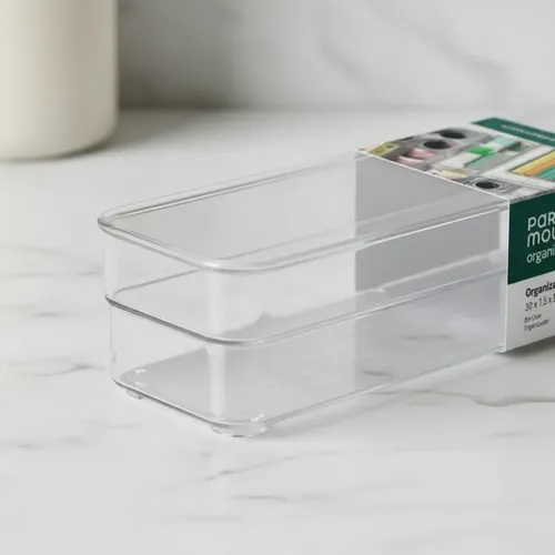 Setx2 Organizador Acrílico 30×7,5×5,2 Cubiertos Maquillaje