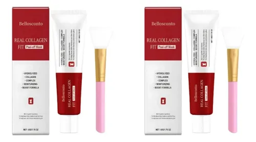 Mascarilla Hidratante Facial Exfoliante De Colágeno, 2 Pieza