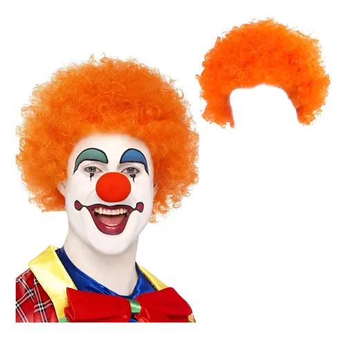 12 Pelucas Afro Payaso Rulos Varios Colores Cotillon Fiesta