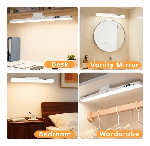 1 Pack Dimmable Mirror Lights,2500mah Rechargeable Under