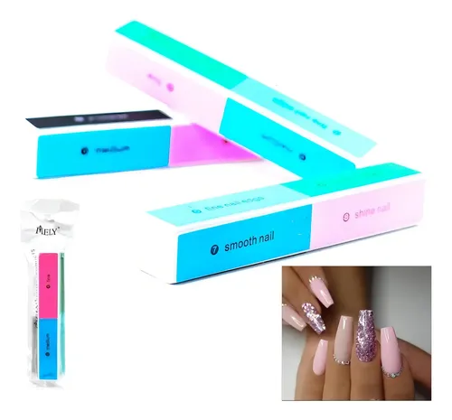 Lima Brillo Uñas 8 Pasos Mely LH-10876 Recta Manicuria Pack 8