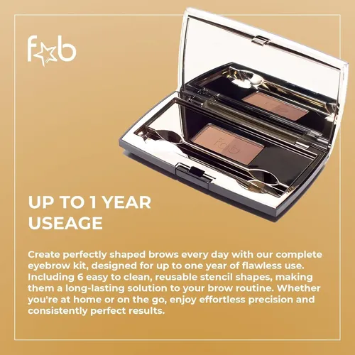 Kit De Cejas Fab Brows Duo With Plantillas Y Polvo