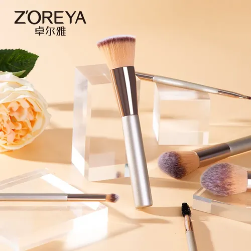 Set Maquillaje Champagne 10 Pinceles De Maquillaje Sombras