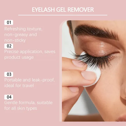 Gel Removedor De Pestañas Postizas Nymixa, Suave Y Fácil De