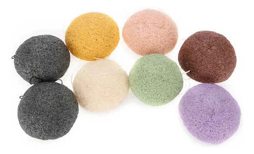 Natural Konjac Flutter, 8 Unidades, Color Redondo, 100% Lava