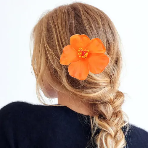 Set De Pasadores Flor Hawaiana 9 Piezas Pinza De Pelo Mm