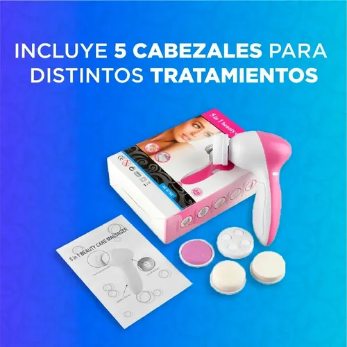 Cepillo Facial Limpiador Eléctrico Masajeador Rostro 5 En 1