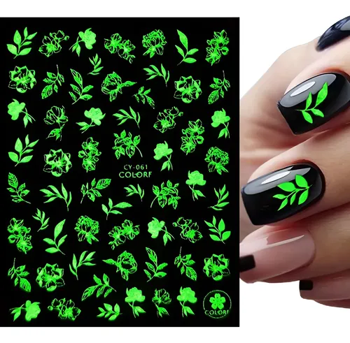 Stickers Autoadhesivos Fluo Luminosos – Nail Art Uñas