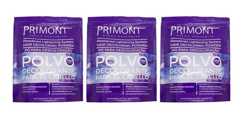Primont Kit Polvo Decolorante X3 Máxima Decoloración 700g 6c