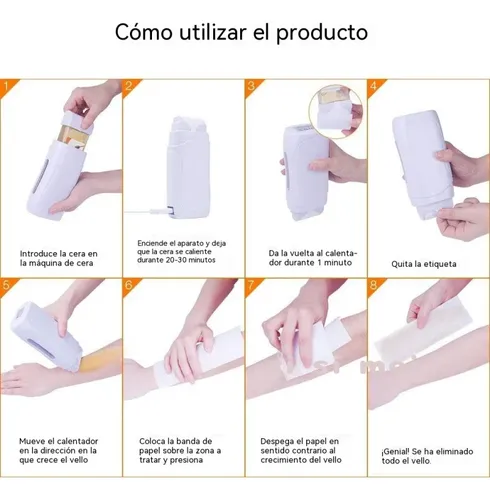 Kit Depilación Cera En Roll-on Con Calentador