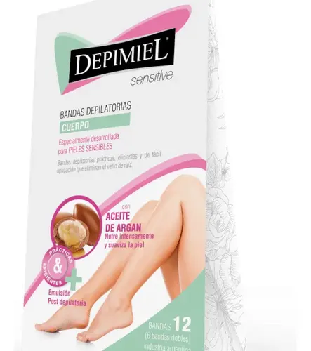 Depimiel Bandas Depilatorias Cuerpo Sensitive 1 Caja X 12 Un