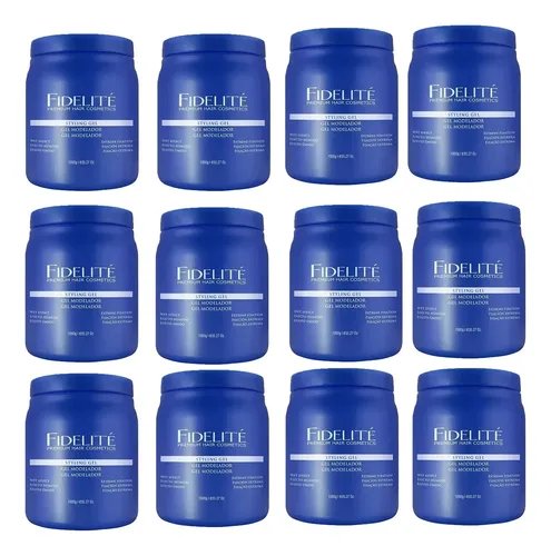 Fidelite Gel Kit X12 Fijacion Extrema Efecto Humedo 1kg 9c