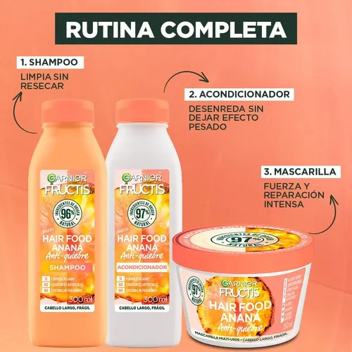 Mascarilla Fructis Hair Food Anana Anti Quiebre 350ml
