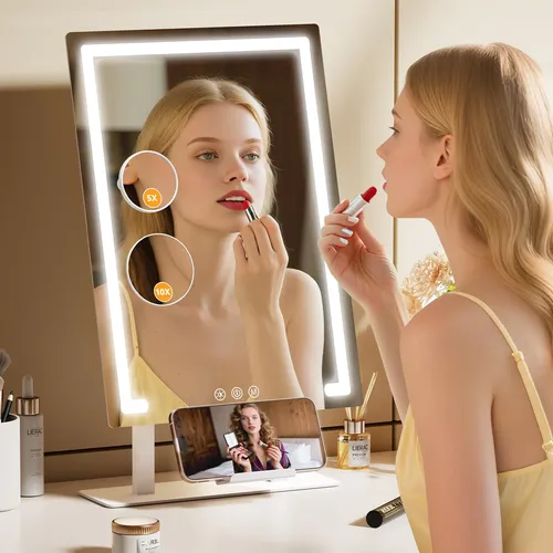 Espejo De Maquillaje Gospire Hollywood Recargable Con Aument