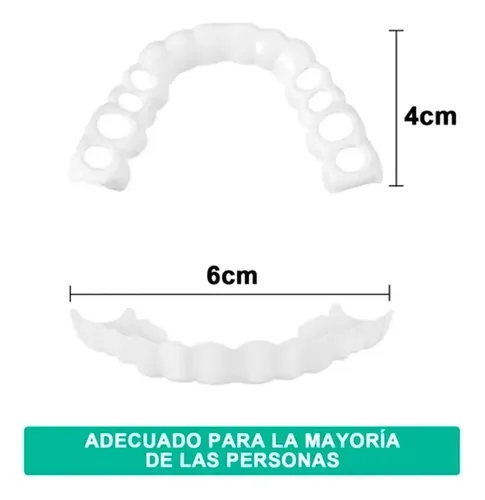 Funda Dental Flexible y Dentadura Cosmética Provisoria para Sonrisa Perfecta