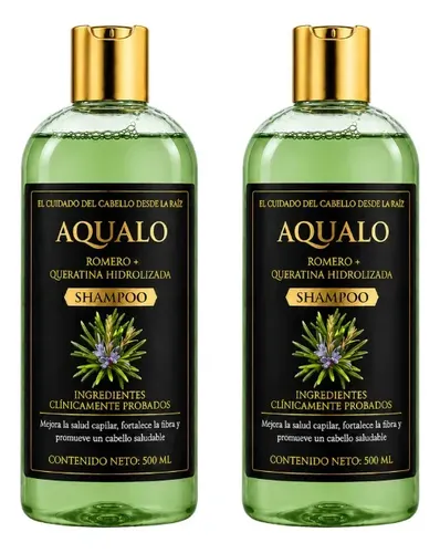 Shampoo Aqualo Crecimiento Capilar Fuerte Menos Caida 2×1