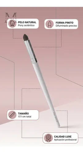 Pincel Maquillaje Ojos Pinito Difumina Melody Scher Blanco