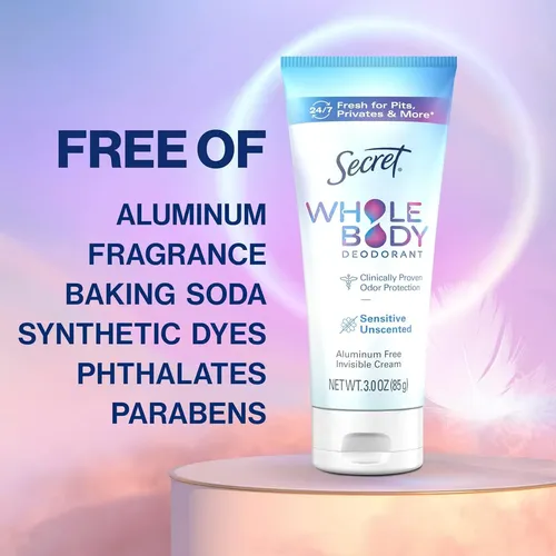 Desodorante Crema Para Todo El Cuerpo Secret Mujer Sin
