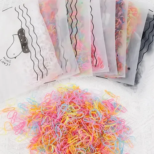 Bandas Elásticas Para Cabello 1.5 Cm – 1000 Piezas Coloridas