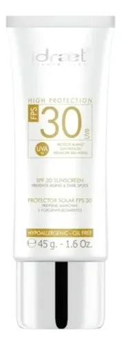 Idraet Protector Solar Facial Spf 30 Crema Sin Color