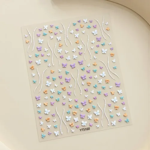 Arte De Uñas Calcomanías Para Uñas Con Diseño De Flores Dora