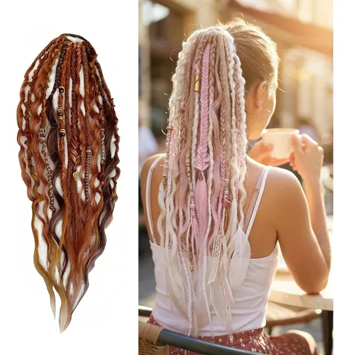 Cola De Caballo Elástica Dread, Extensiones De Cabello De