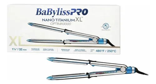 Planchita Babyliss Pro Nano Titanium Xl Optima9000 32mm Celeste