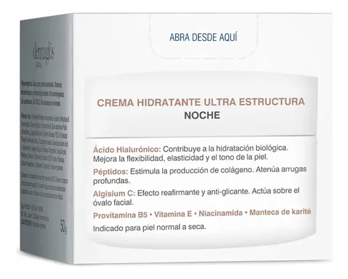 Crema Facial Dermaglós Ultra Estructura Noche X 50 G