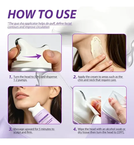 Crema Antirrugas Cuello Escote Papada Con Gua Sha Retinol