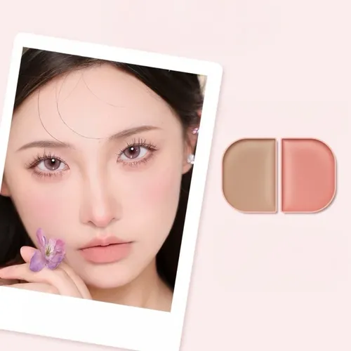 Paleta 2 En 1 Rubor Y Contorno En Crema Nuevo Rostro Premium