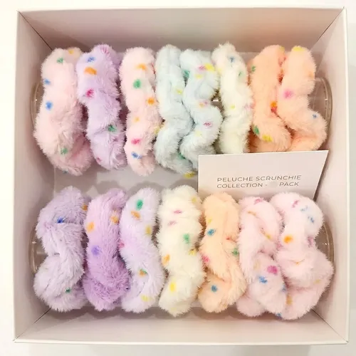 Pack X 12 Colitas Scrunchies Colores Surtidos