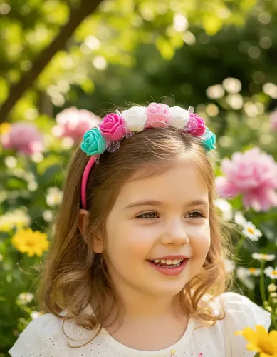Vincha Nena Flores Color Infantil Accesorios Pelo Pack X 6
