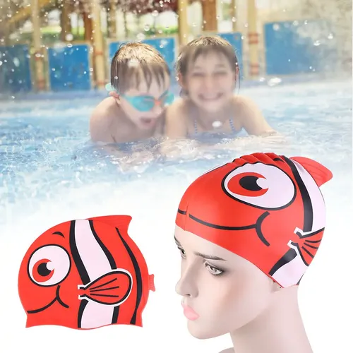 S Gorra De Silicona Elástica For Niños, Traje De Baño For Ba