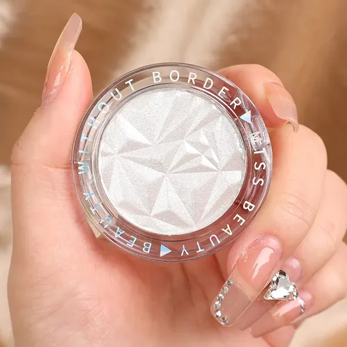 Paleta De Purpurina Para Maquillaje De Piel Silver Face High Plateado