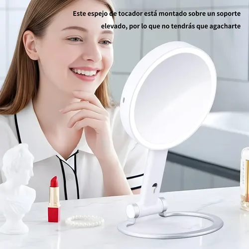 Espejo De Maquillaje Con – Luz Fría/cálida/natural
