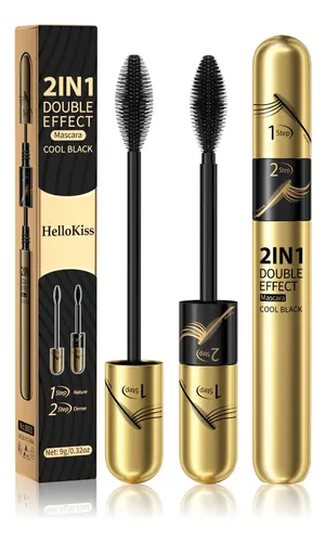 Mascara De Pestañas Rimel 2+1 Doble Efecto Alargador Curvado