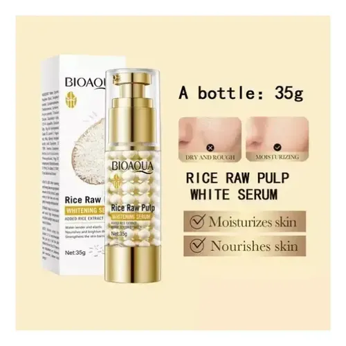 Serum Facial Blanqueador Pulpa De Arroz Linea Premium Momento De Aplicación Día/noche Tipo De Piel Mixta