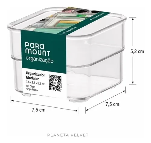 Setx4 Organizador Modular Acrílico Maquillaje 7,5×7,5×5,2