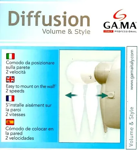 Secador de pelo GA.MA Italy HC-125G blanco