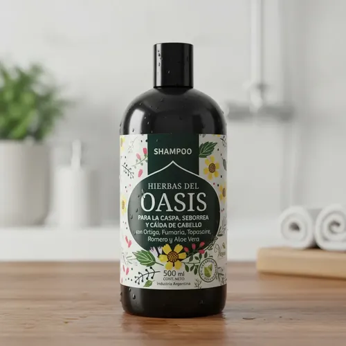 Shampoo para la Caspa, Seborrea y Caída del Cabello Hierbas del Oasis 500ml