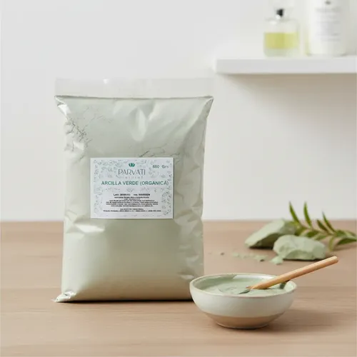 Mascarilla Facial Arcilla Verde Orgánica Parvati 250g 1ud