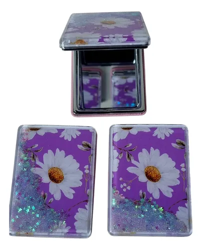 Espejo Doble De Cartera/bolsillo Portátil C/aumento X3 Unid
