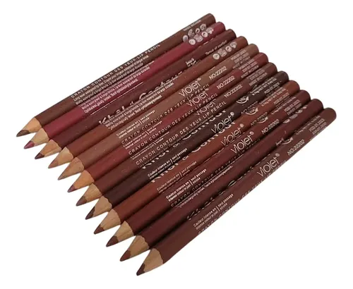 Set De 12 Lapices Delineadores Para Labios Con Vitamina E