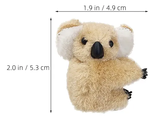 6 Pinzas Para El Pelo De Koala: Broches De Peluche Con Forma