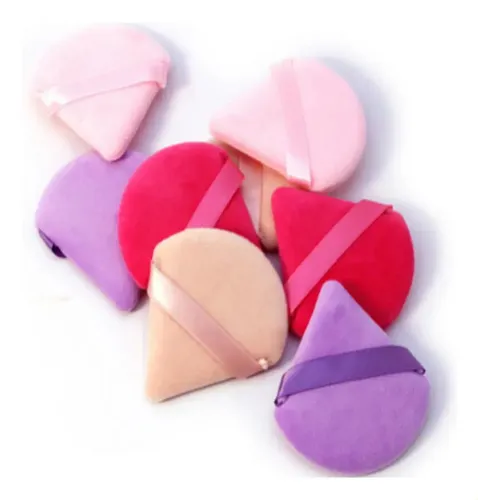 12 Esponjas Maquillaje Triangulo Veludo
