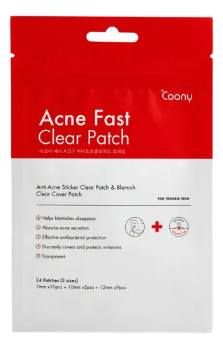 Coony Acne Fast Clear Patch 24 Parches Tipo De Piel Grasa