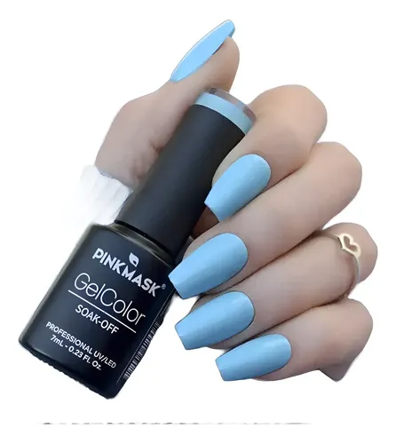 Pink Mask Gel Color Uv/led Semipermanente 7ml Sky Blue