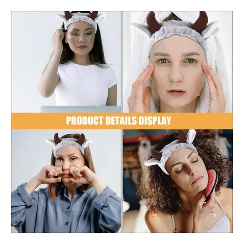 Diadema Con Cuernos, 2 Unidades, Pa Spa Headbands