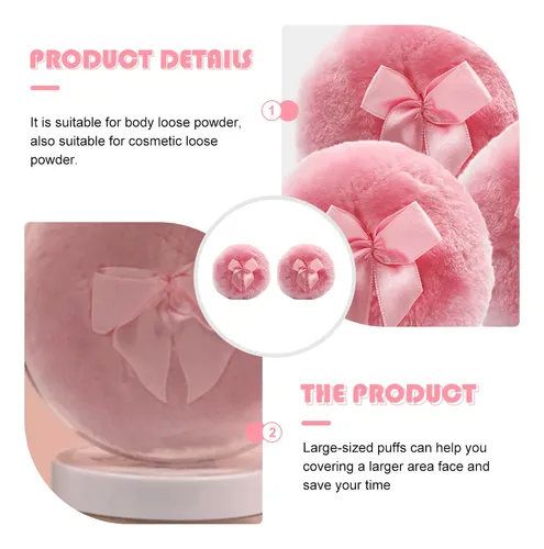 Polvo Corporal Puff Pink Bowknot Powder Fluffy Powder, Bhjh